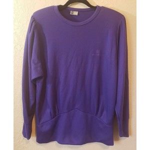 Pierre Balmain Vintage Womens Dolman Sleeve Sweater Size Medium Purple